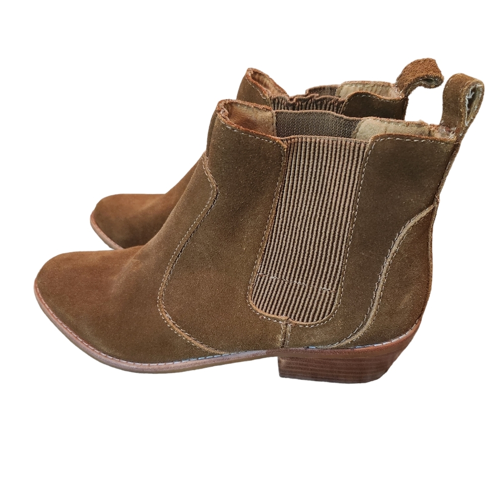 Gap Western Chelsea Boot Brown Suede Leather Size 7 - Picture 4 of 10